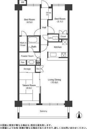 リーベスト東中山の物件間取画像